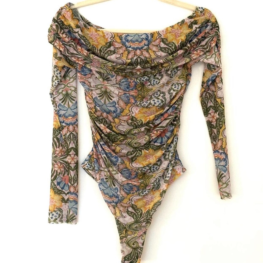 Misa Los Angeles Multicolor Floral Bodysuit